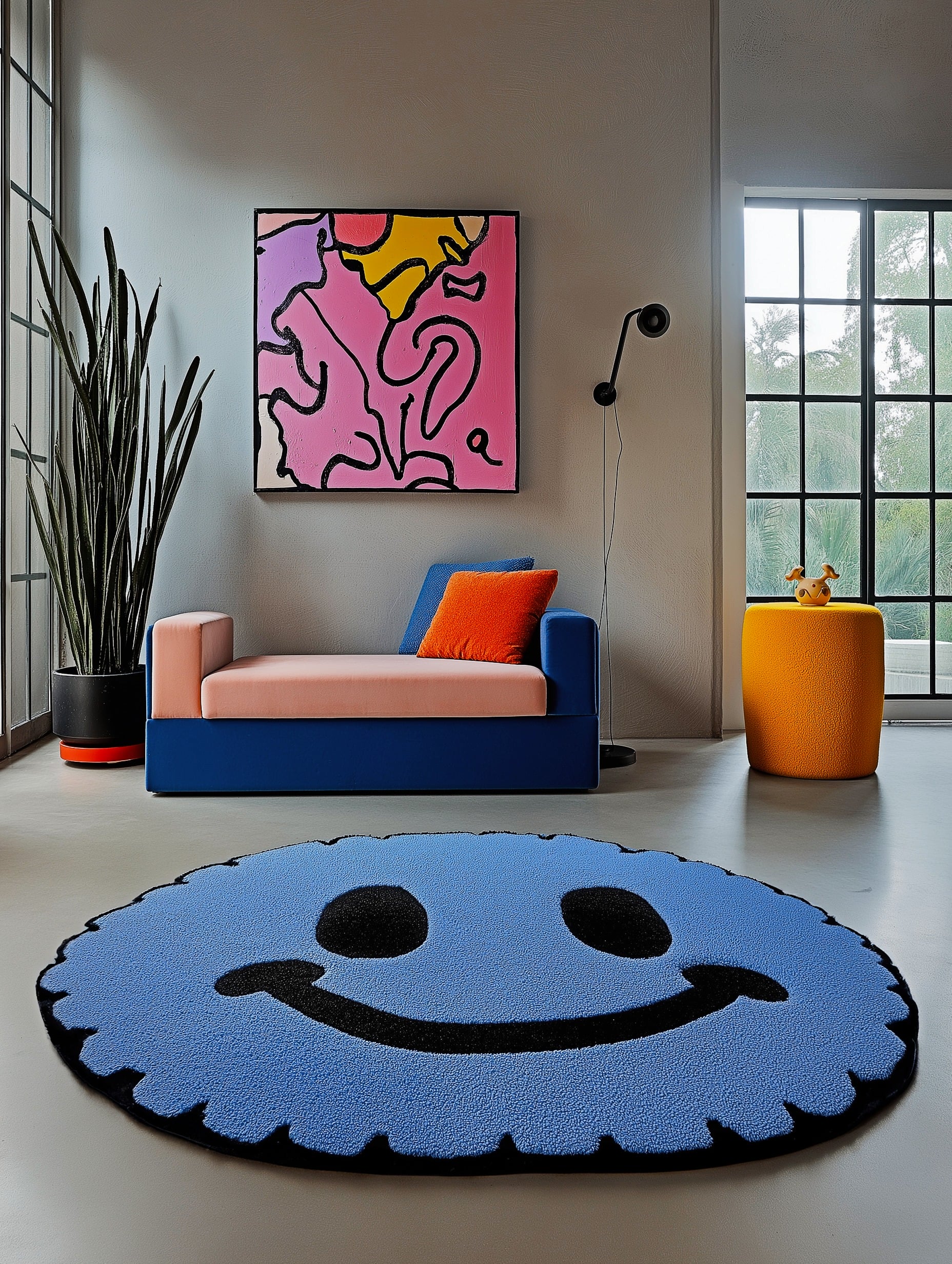 Smiley Flower Rug